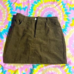 Shein M mini skirt brown corduroy